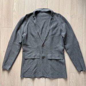 Ministry Of Supply Men’s Button 3D Knit Shima Seiki Jacket (M) Gray Stretch